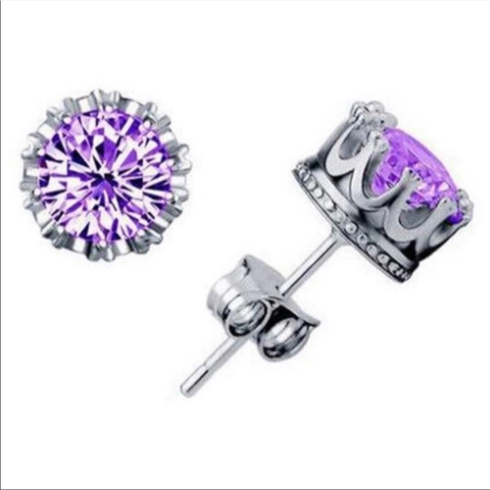 Boutique | Purple Zircon Studs 925 Silver
